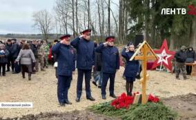 В Волосовском районе прошла церемония захоронения останков узников лагеря Дулаг-102