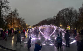 В Кингисеппе запустили новый светомузыкальный фонтан