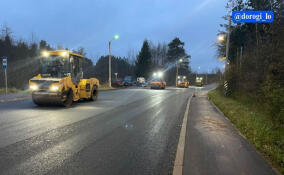 Завершается ремонт дороги от Кингисеппа в Порхово