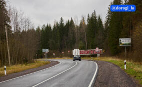 Дорожники обновили участок трассы от А-114 до поворота на Бокситогорск
