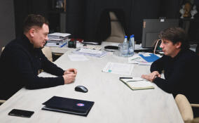 Вячеслав Комаров и Евгений Барановский обсудили работы по развитию футбола в регионе