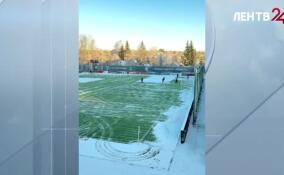 «Рощино Арену» замело первым снегом