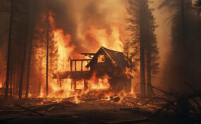 Горящий дом потушили ранним утром в Приозерском районе