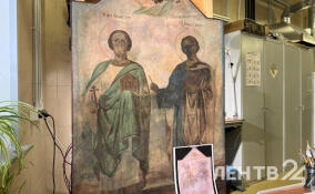 В Международном центре реставрации восстановили икону «Косьма и Дамиан»