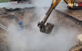 Рабочие завершили ремонт магистрального трубопровода на проспекте Большевиков