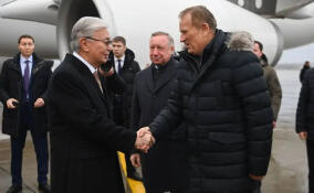 Александр Дрозденко встретил прибывших в Петербург Лукашенко и Токаева