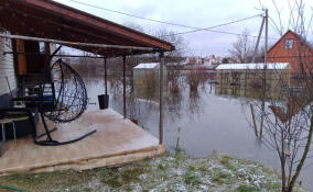 В поселке Красная Заря подтопило частные участки