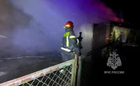 Частный жилой дом вспыхнул в деревне Порошкино