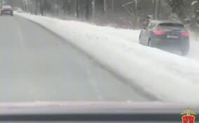 Автоледи оштрафовали за поездку по тротуару в Петербурге