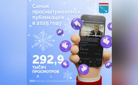 Трансляция ЛенТВ24 церемонии вступления Александра Дрозденко в должность губернатора стала самым популярным постом в сообществе областной администрации в VK