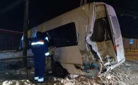 Рейсовый автобус столкнулся с микроавтобусом на трассе «Сортавала»