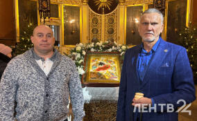 Константин Патраев посетил рождественское богослужение в Соборе Преображения Господня в Выборге