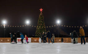 У Балтийского вокзала открылся каток Музея РЖД