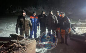 Спасатели отыскали трех мужчин, застрявших на Ладожском озере