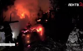 На Колтушском шоссе вспыхнул частный дом