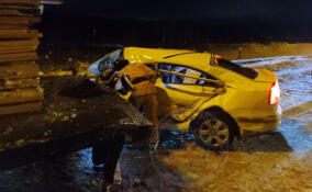 Легковушка столкнулась с грузовиком в Ленобласти