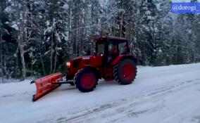 За сутки в Ленобласти от снега очистили более восьми тысяч километров дорог
