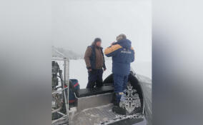 С отколовшейся льдины в Финском заливе сняли пятерых рыбаков