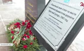 Субботник прошел у памятника на месте сожжённой фашистами деревни Красный Хутор