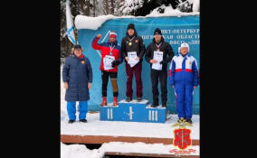 Сборная МВД взяла третье место на соревнованиях по лыжным гонкам в Токсово