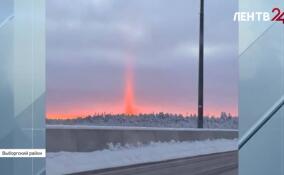 Жители Выборгского района наблюдали световые столбы на рассвете