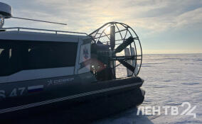 На Ладожском озере в Ленобласти прошли учения по спасению терпящих бедствие на льду