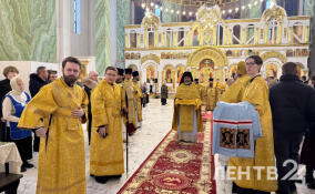 Участники зимних Игр Александра Невского приняли участие в Божественной литургии