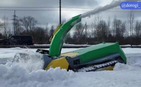 В Тосно дорожники протестировали гусеничную платформу «Веном-Саранча»