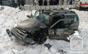 В столкновении двух легковушек в Приозерском районе пострадал пассажир