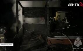 В Лужском районе вспыхнули три дома, в Выборгском районе тушили дачный дом