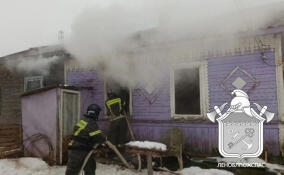 В Сланцевском районе сгорела комната в двухсемейном доме