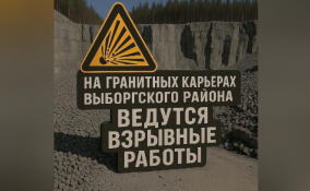 В Выборгском районе со 2 по 6 марта пройдут взрывные работы в карьерах