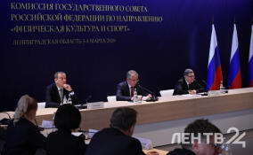 Фоторепортаж ЛенТВ24: как прошло заседание комиссии Госсовета по спорту в «Охта Парке»