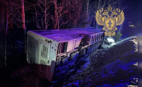 В столкновении автобуса и иномарки в Приозерском районе погибли два человека