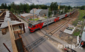С электрички на станции Антропшино сняли зацепера