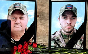 Погибших на СВО отца и сына проводили в последний путь в Тихвине