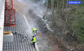 В Лужском районе ремонт моста через Сабу вышел на финишную прямую