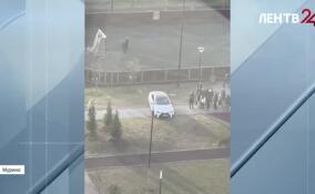 Подросток устроил заезд по муринским газонам на люксовой иномарке