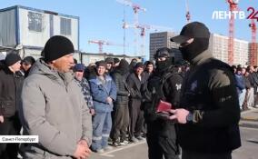 Более 800 рабочих проверили во время рейда на одной из стройплощадок в Петербурге