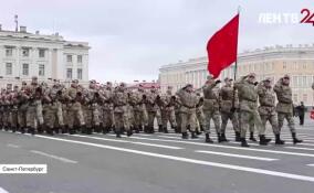 Очередная репетиция парада в честь 81-й годовщины Великой Победы прошла на Дворцовой площади