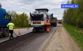 В Ломоносовском районе обновляют участок дороги вдоль Ропши