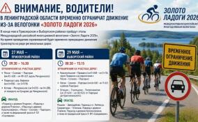 Ленобласть примет этапы велогонки «Золото Ладоги 2026»: ожидаются ограничения движения