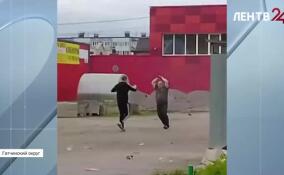 Сражение на топорах в поселке Сиверский попало на видео