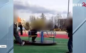 В Тихвине дети раскрутили карусель при помощи электросамоката до 60 километров в час