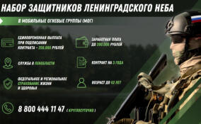 Набор жителей Ленобласти в мобильные огневые группы продолжается