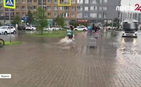 Ливень стеной, ураганный ветер и град: Мурино ушло под воду