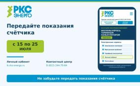 В «РКС-энерго» напомнили ленинградцам о четырех способах передать показания счётчиков