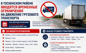 На ряде дорог в Тосненском районе вводят ограничения для грузовиков