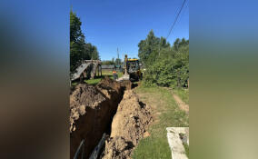 Почти 200 метров новых труб проложил Леноблводоканал в поселке Сарка