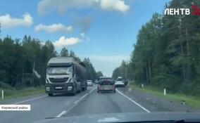 Один человек пострадал в массовом ДТП с фурой на Мурманском шоссе в Ленобласти